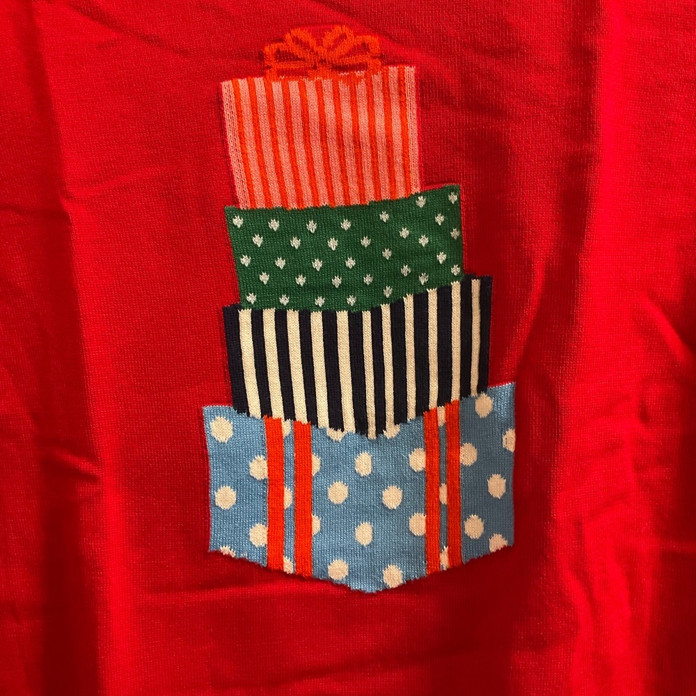 Woman’s red Christmas shirt